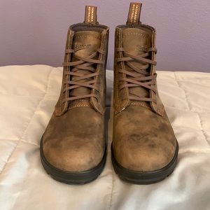 Blundstone Lace Up Boots Rustic Brown
